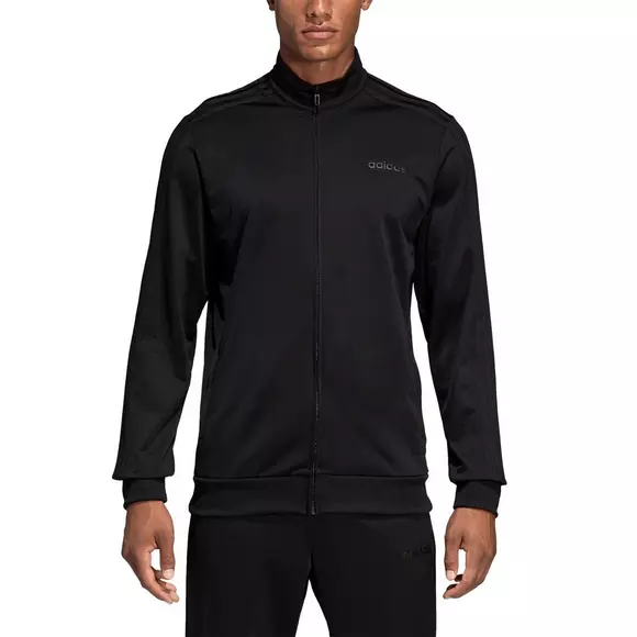 adidas Men's Essentials 3-Stripes Tricot Track Jacket-Black