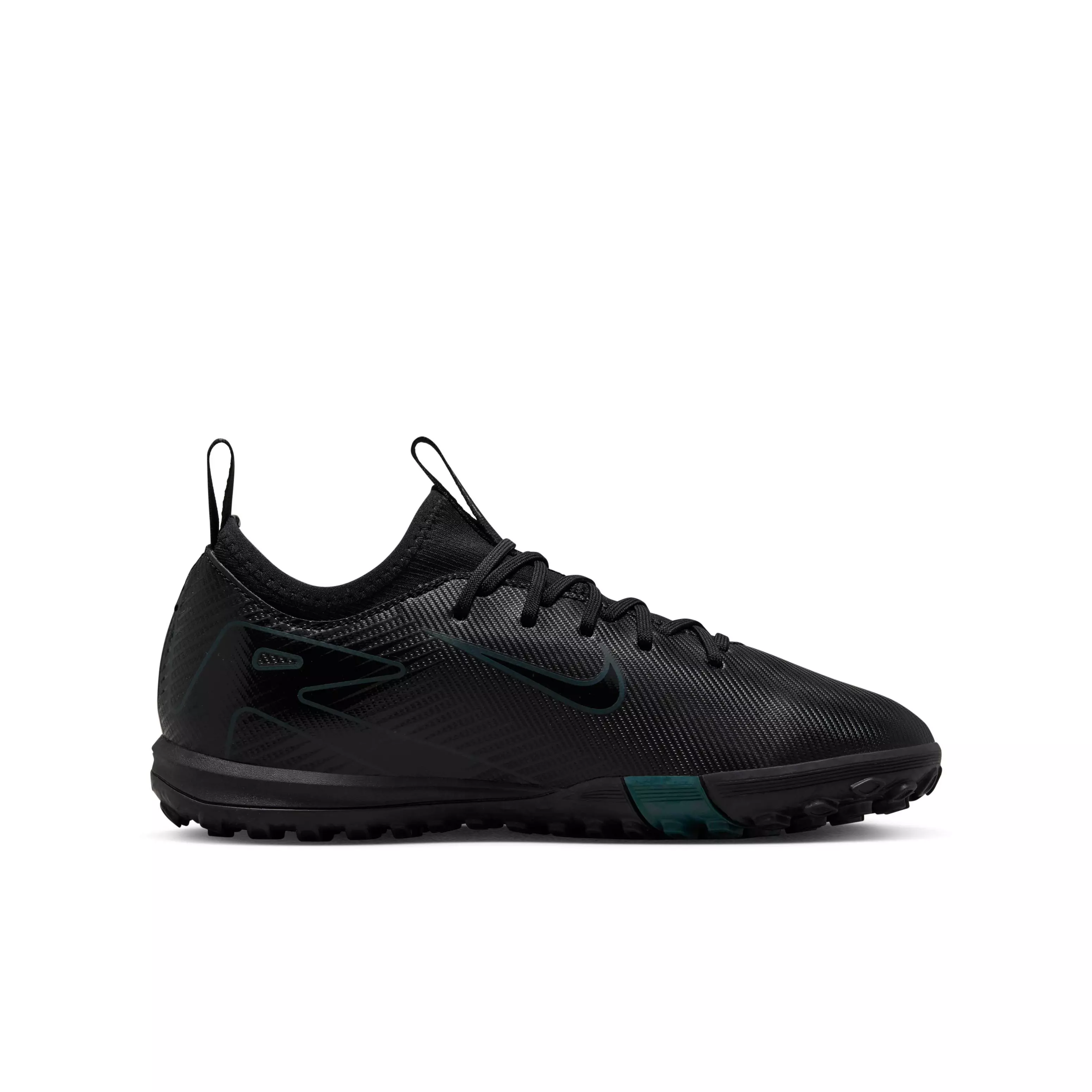 Nike Jr. Mercurial Vapor 16 Academy Indoor "Black/Deep Jungle/Black" Grade School Kids' Soccer Shoe - BLACK/JUNGLE/BLACK