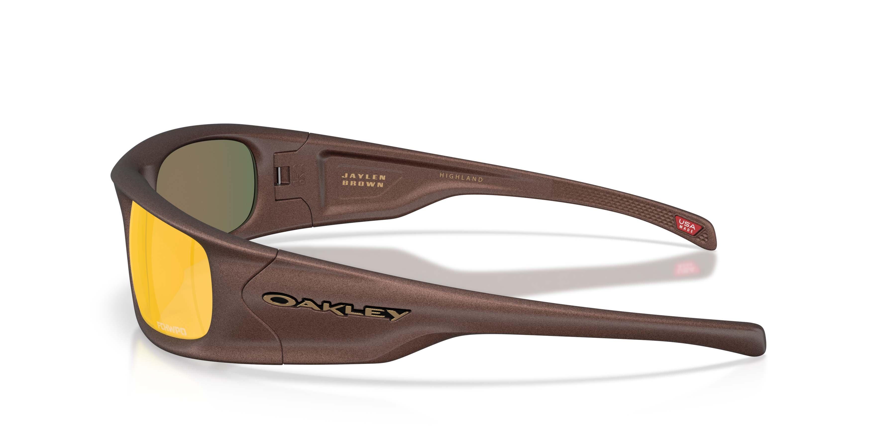 Oakley Highland Jaylen Brown Signature Series Prizm Ruby Sunglasses &ndash; Corten - BROWN/RED Thumbnail View 8