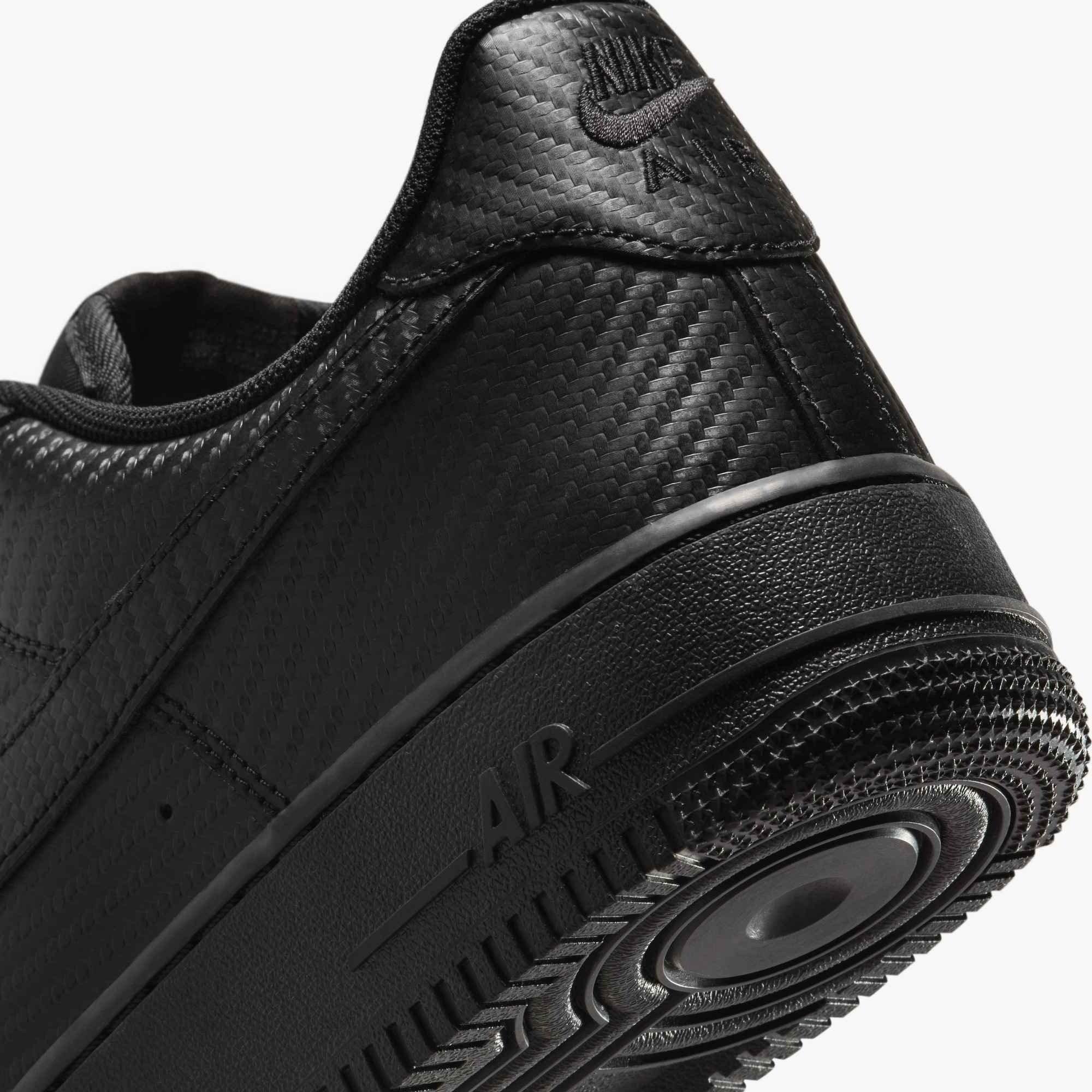 Nike Air Force 1 '07 "Black/Black" Men's Shoe - BLACK/BLACK Thumbnail View 7