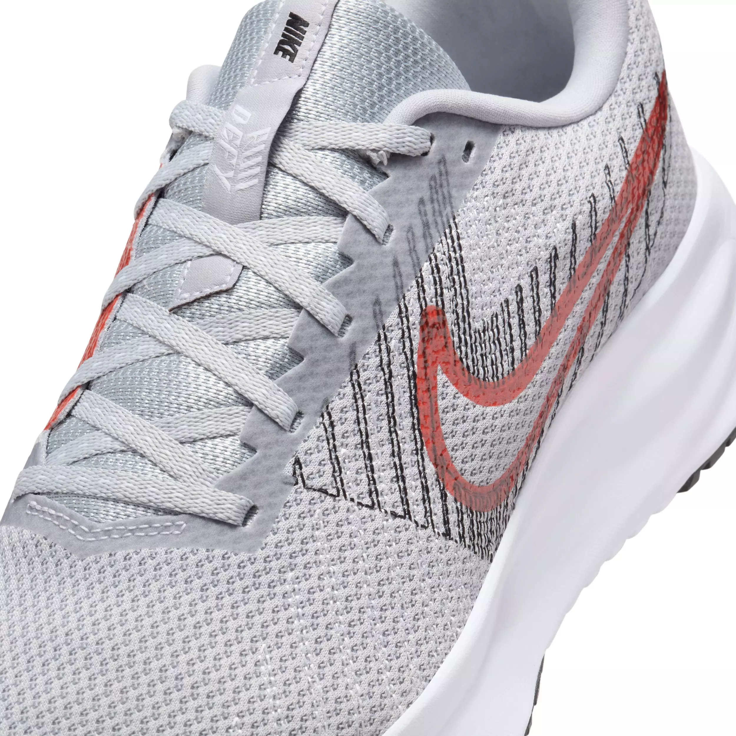 Nike Run Defy "Wolf Grey/Black/White/Bright Crimson" Men's Running Shoe - GREY/BLACK/WHITE/CRIMSON