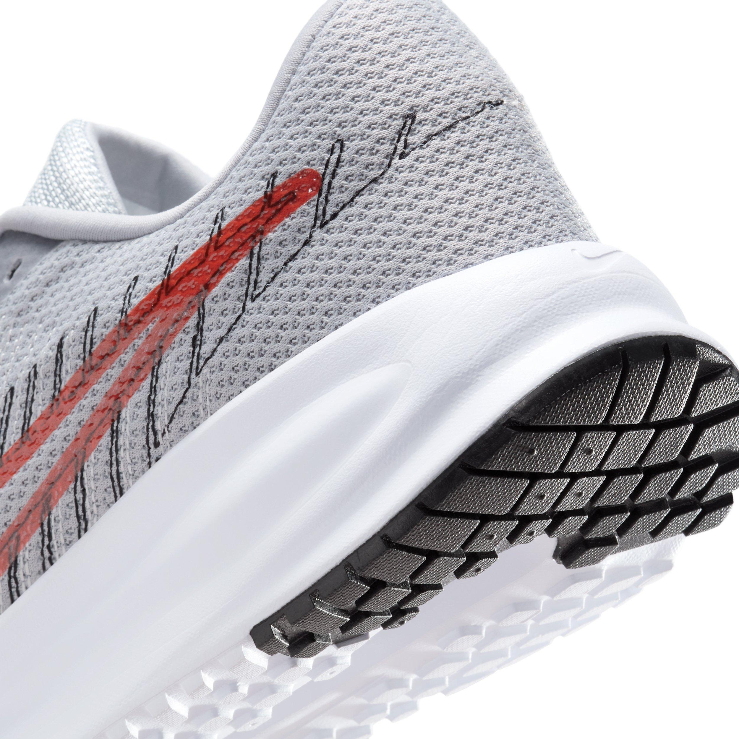 Nike Run Defy "Wolf Grey/Black/White/Bright Crimson" Men's Running Shoe - GREY/BLACK/WHITE/CRIMSON