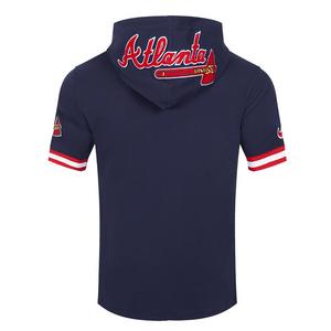 Pro Standard Men's MLB Atlanta Braves Classic Chenille Short Sleeve Pullover Hoodie