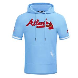 Pro Standard Men's MLB Atlanta Braves Classic Chenille Short Sleeve Pullover Hoodie