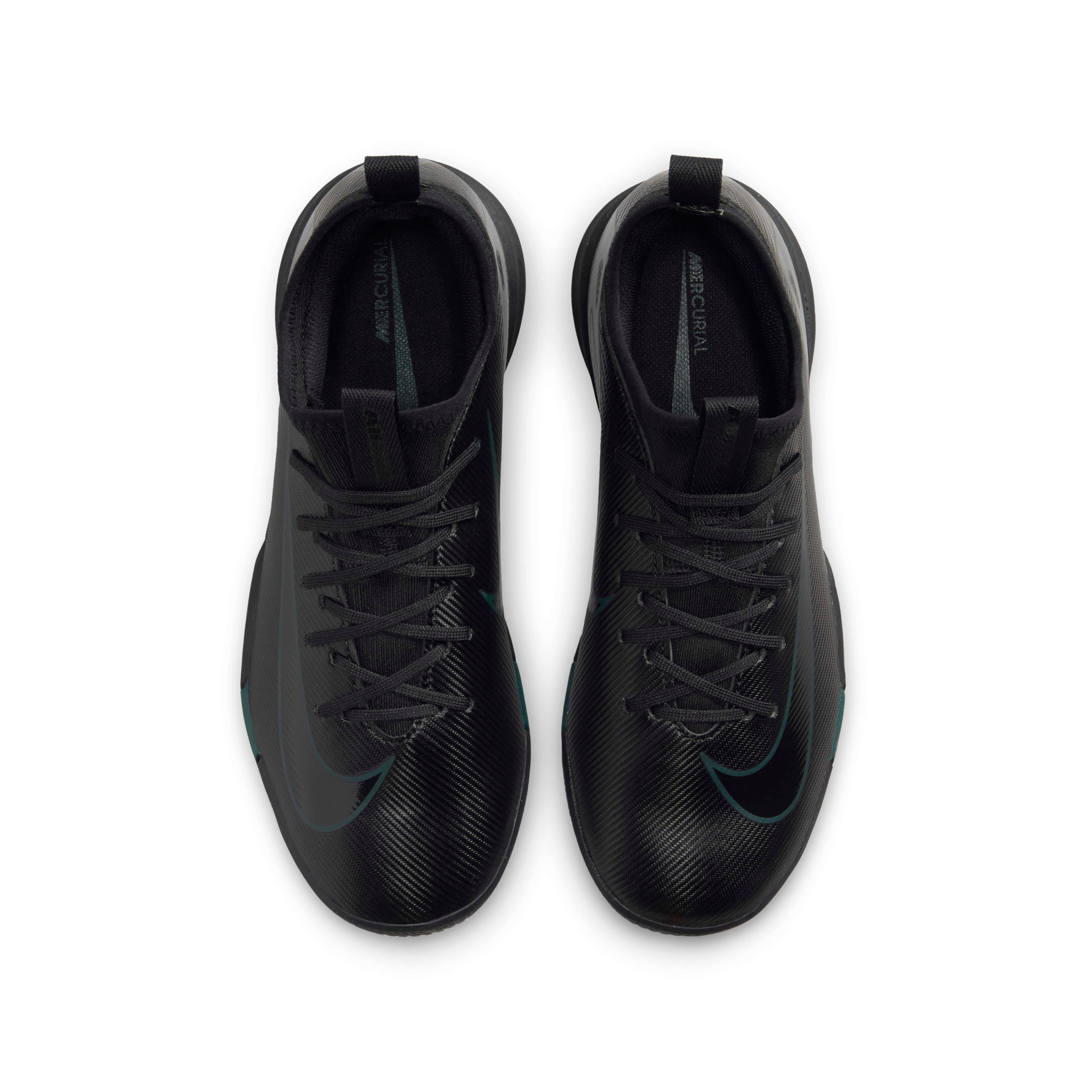 Nike Jr. Mercurial Vapor 16 Academy Turf Grade School Kids' "Black/Deep Jungle/Black" Soccer Shoe