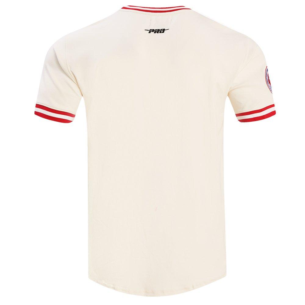 Pro Standard Men's MLB Atlanta Braves Retro Classic Top - CREAM/RED Thumbnail View 2