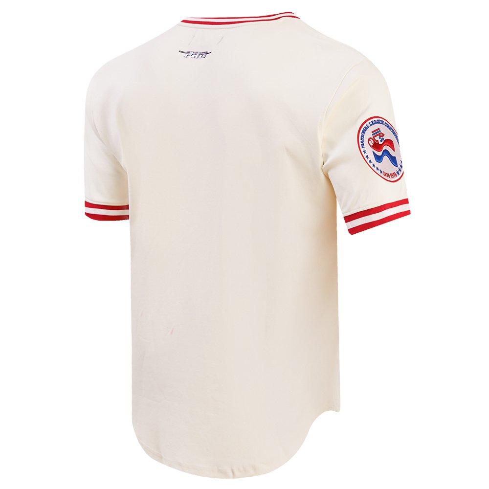 Pro Standard Men's MLB Atlanta Braves Retro Classic Top - CREAM/RED Thumbnail View 4
