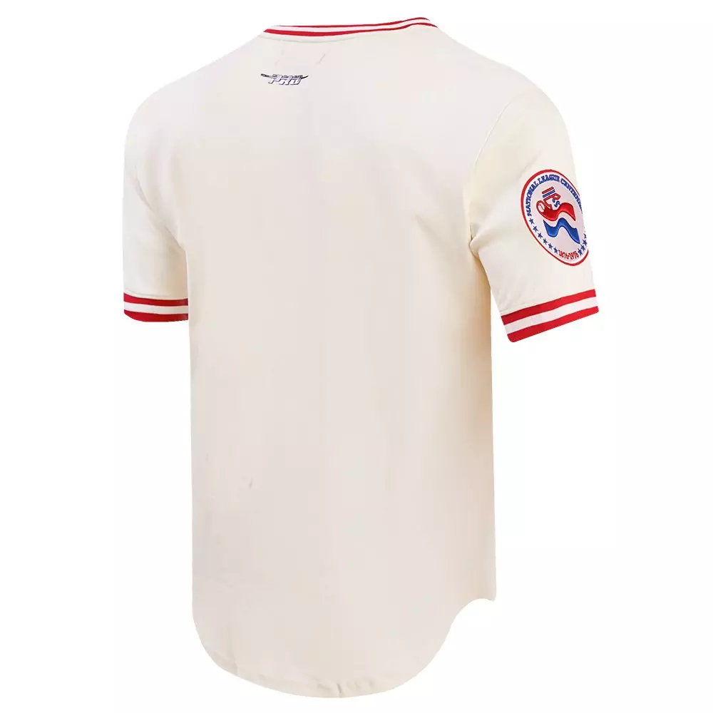 Pro Standard Men's MLB Atlanta Braves Retro Classic Top - CREAM/RED
