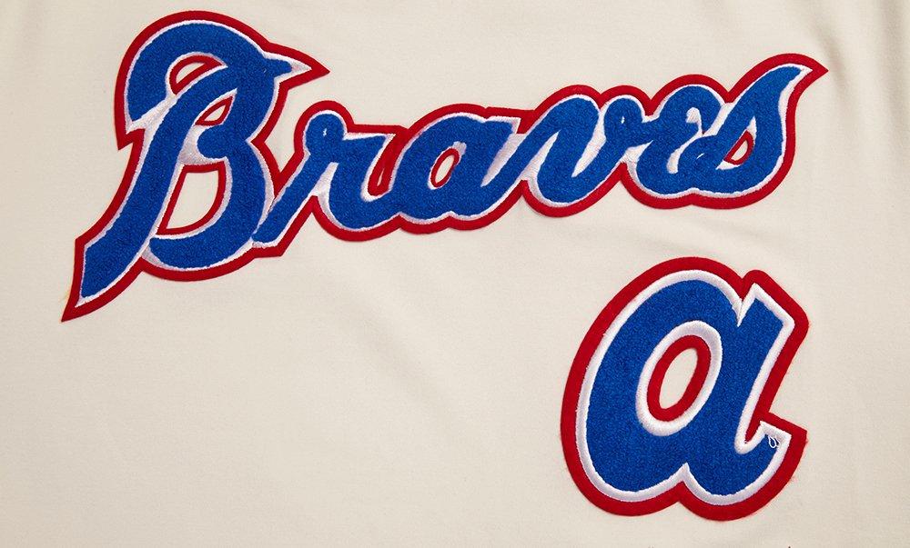 Pro Standard Men's MLB Atlanta Braves Retro Classic Top - CREAM/RED Thumbnail View 5