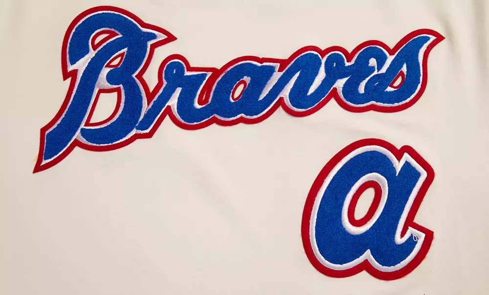 Pro Standard Men's MLB Atlanta Braves Retro Classic Top - CREAM/RED