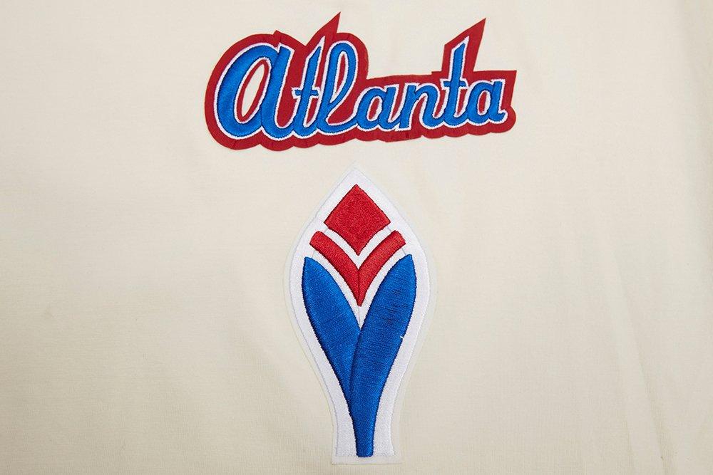 Pro Standard Men's MLB Atlanta Braves Retro Classic Striped Top - Cream/Red - CREAM/RED Thumbnail View 6