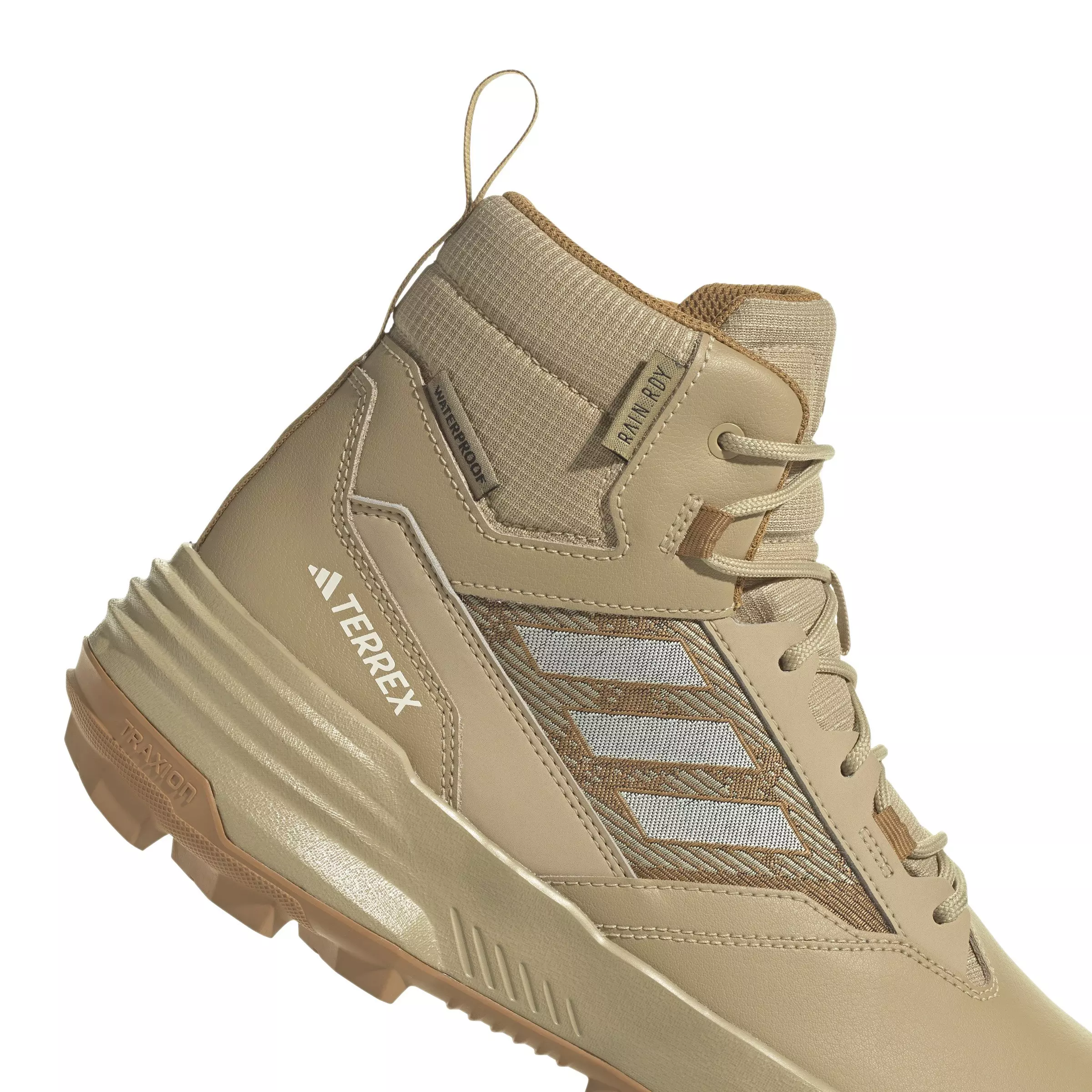 adidas Unity Leather Mid RAIN.RDY "Biege Ton/Ecrtin/Mesa" Unisex Hiking Shoe - BEIGE/ECRTIN/MESA