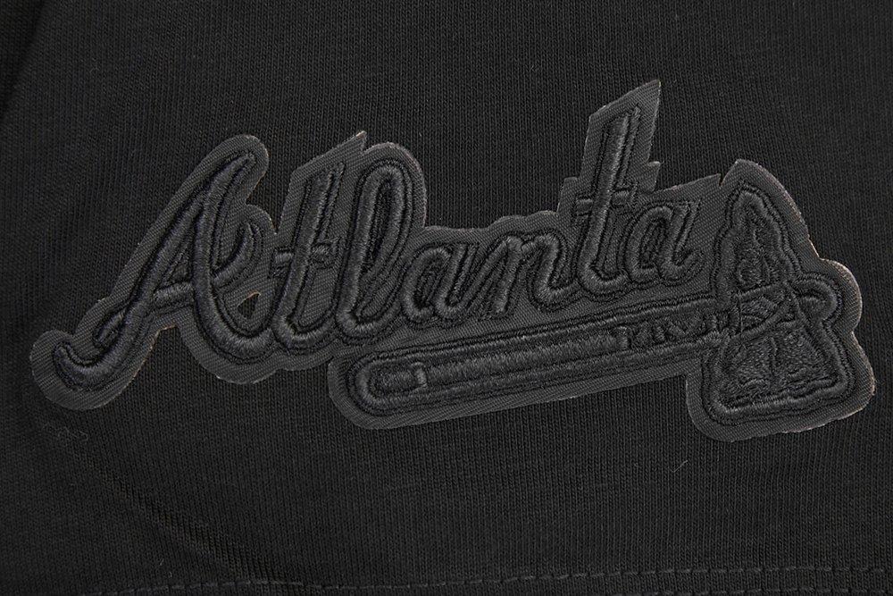 Pro Standard Men's MLB Atlanta Braves Neutral Drop Shoulder Top - BLACK Thumbnail View 5