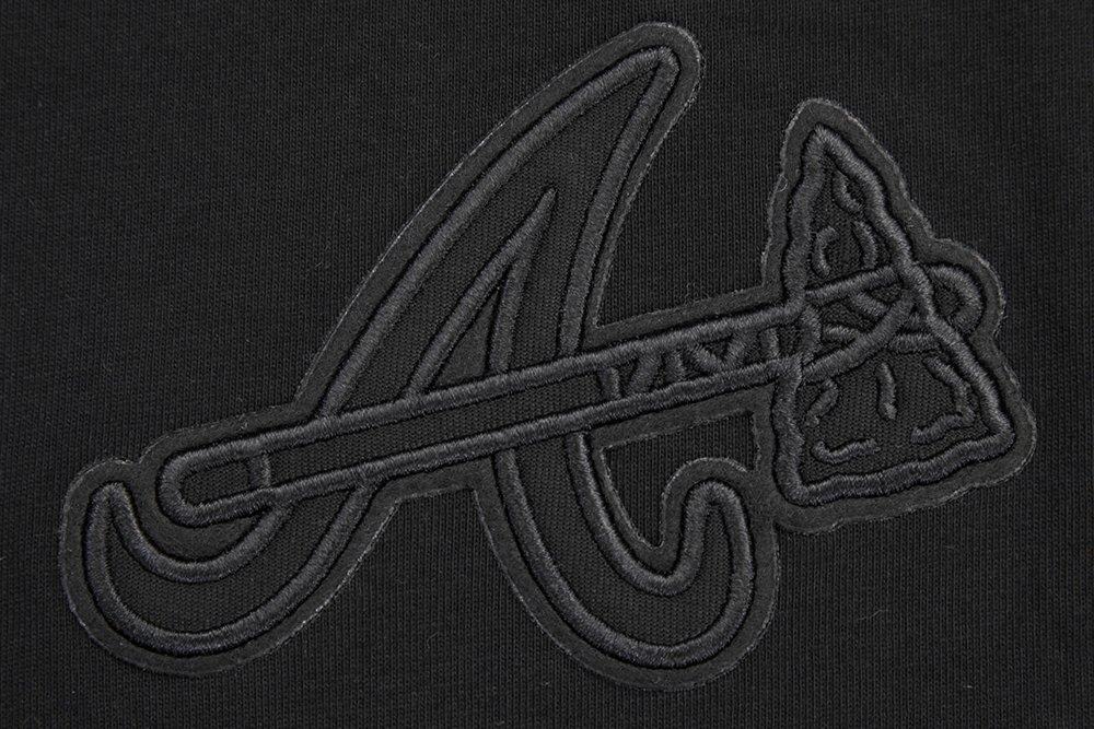 Pro Standard Men's MLB Atlanta Braves Neutral Drop Shoulder Top - BLACK Thumbnail View 6