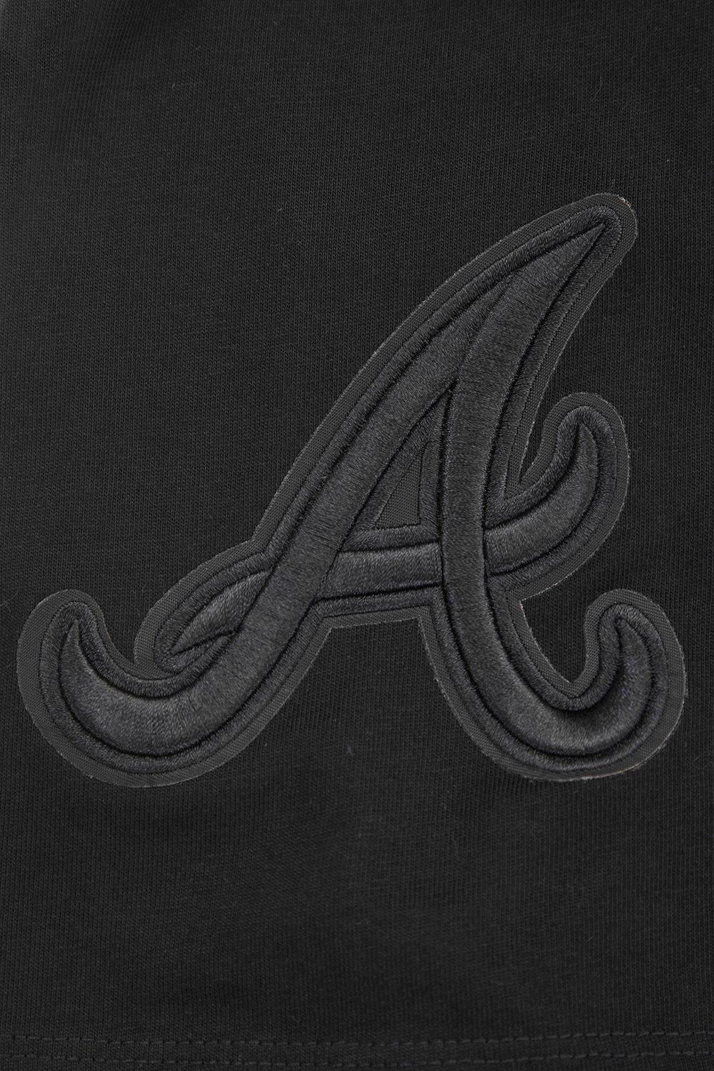 Pro Standard Men's MLB Atlanta Braves Neutral Drop Shoulder Top - BLACK Thumbnail View 7