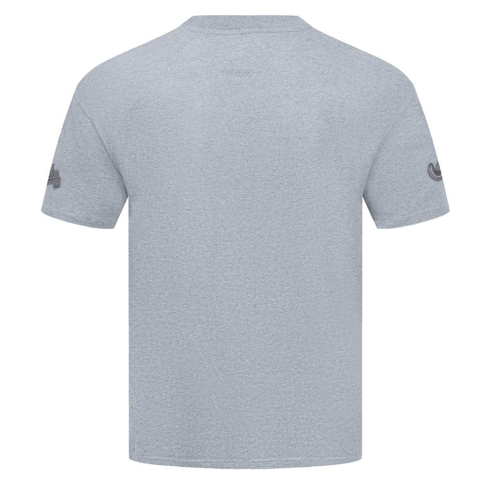 Pro Standard Men's MLB Atlanta Braves Neutral Drop Shoulder Top - DK GREY Thumbnail View 2