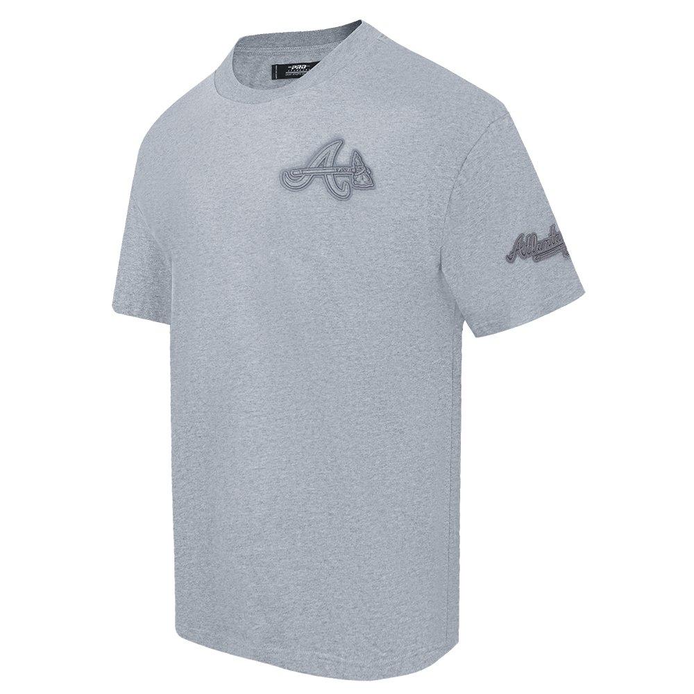 Pro Standard Men's MLB Atlanta Braves Neutral Drop Shoulder Top - DK GREY Thumbnail View 3