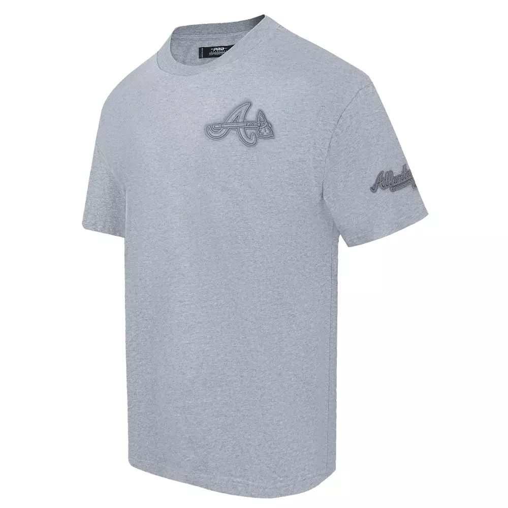 Pro Standard Men's MLB Atlanta Braves Neutral Drop Shoulder Top - DK GREY