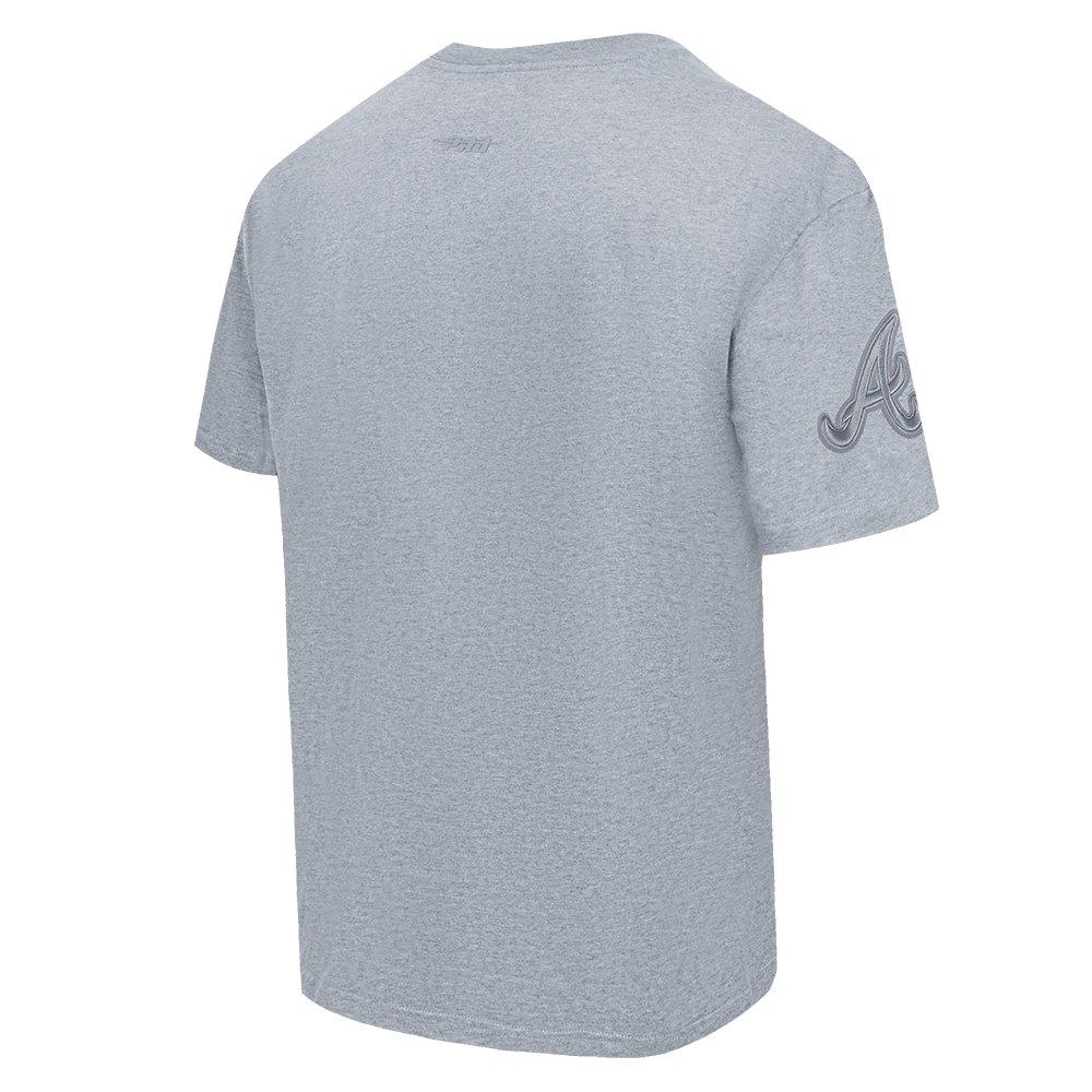 Pro Standard Men's MLB Atlanta Braves Neutral Drop Shoulder Top - DK GREY Thumbnail View 4