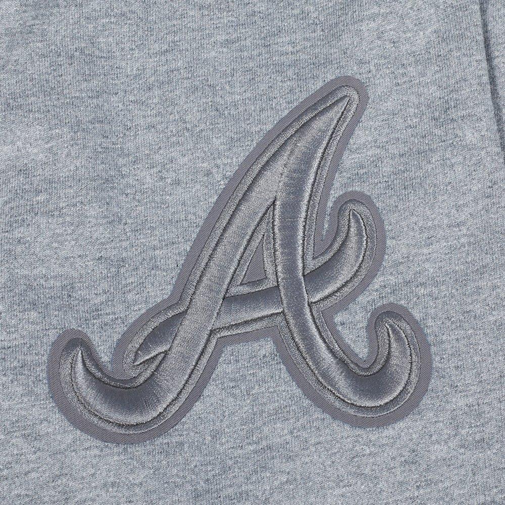 Pro Standard Men's MLB Atlanta Braves Neutral Drop Shoulder Top - DK GREY Thumbnail View 6