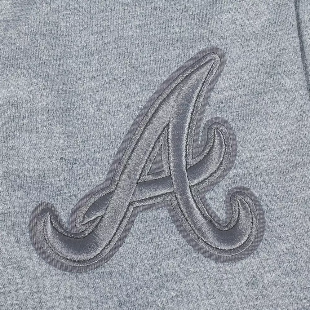 Pro Standard Men's MLB Atlanta Braves Neutral Drop Shoulder Top - DK GREY