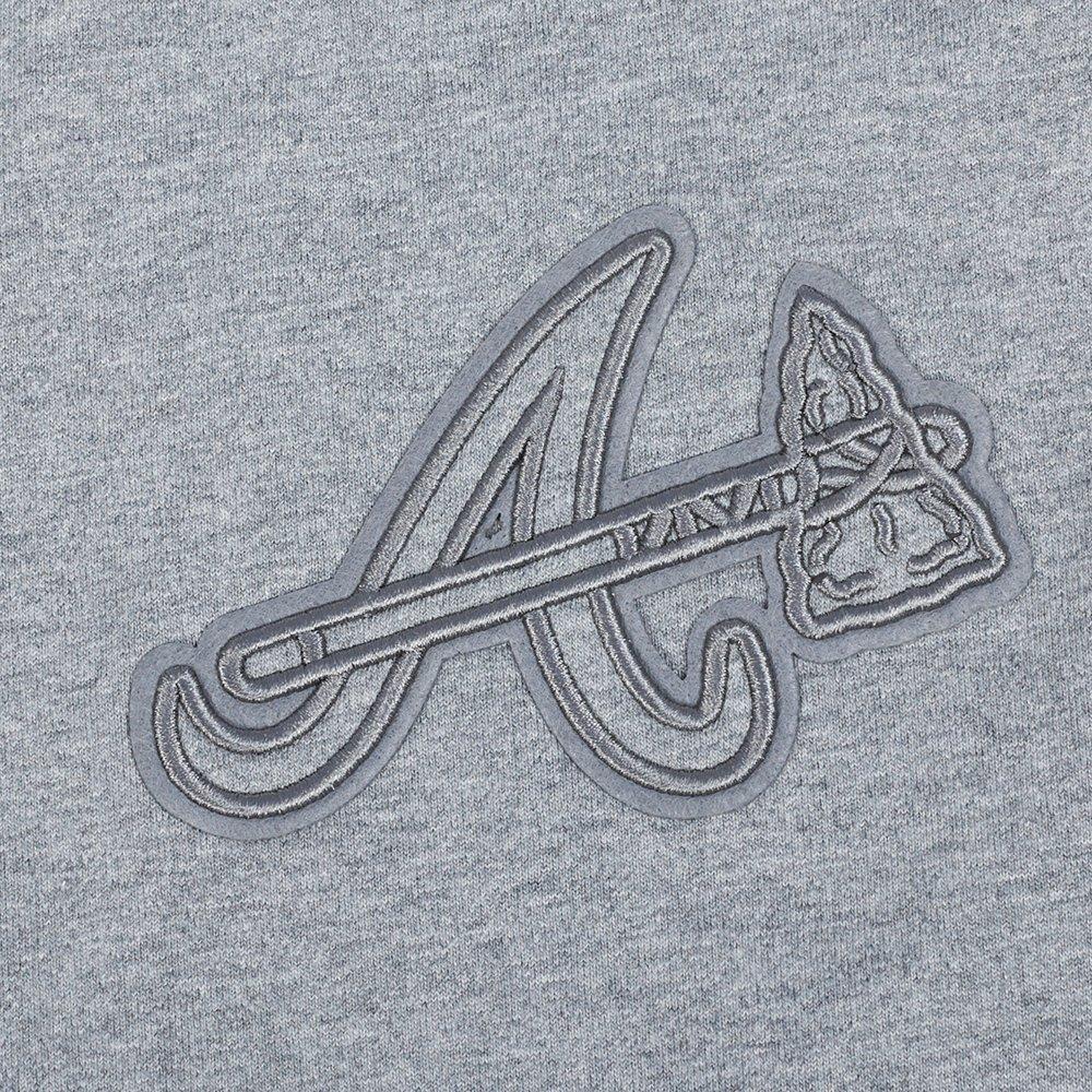 Pro Standard Men's MLB Atlanta Braves Neutral Drop Shoulder Top - DK GREY Thumbnail View 7