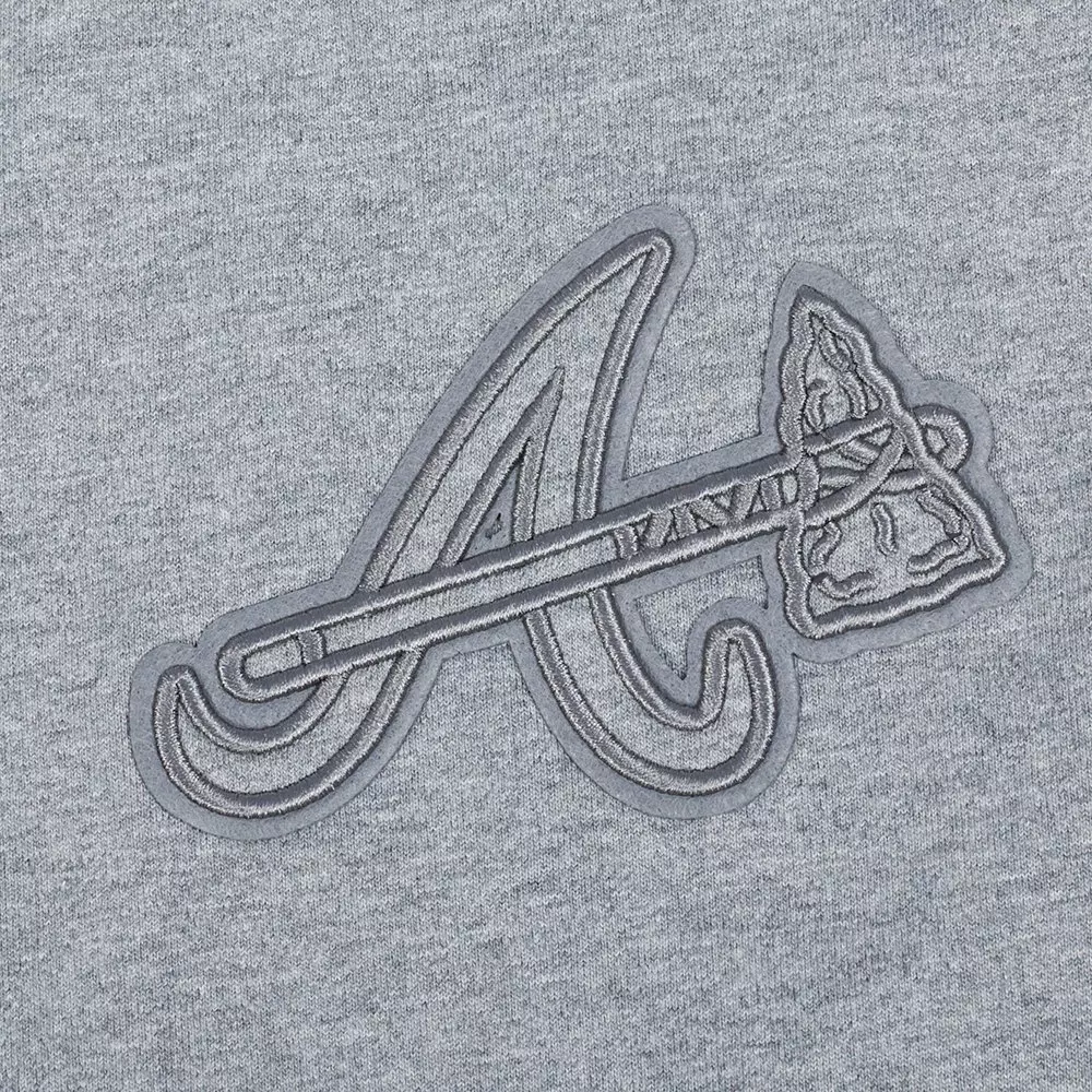 Pro Standard Men's MLB Atlanta Braves Neutral Drop Shoulder Top - DK GREY