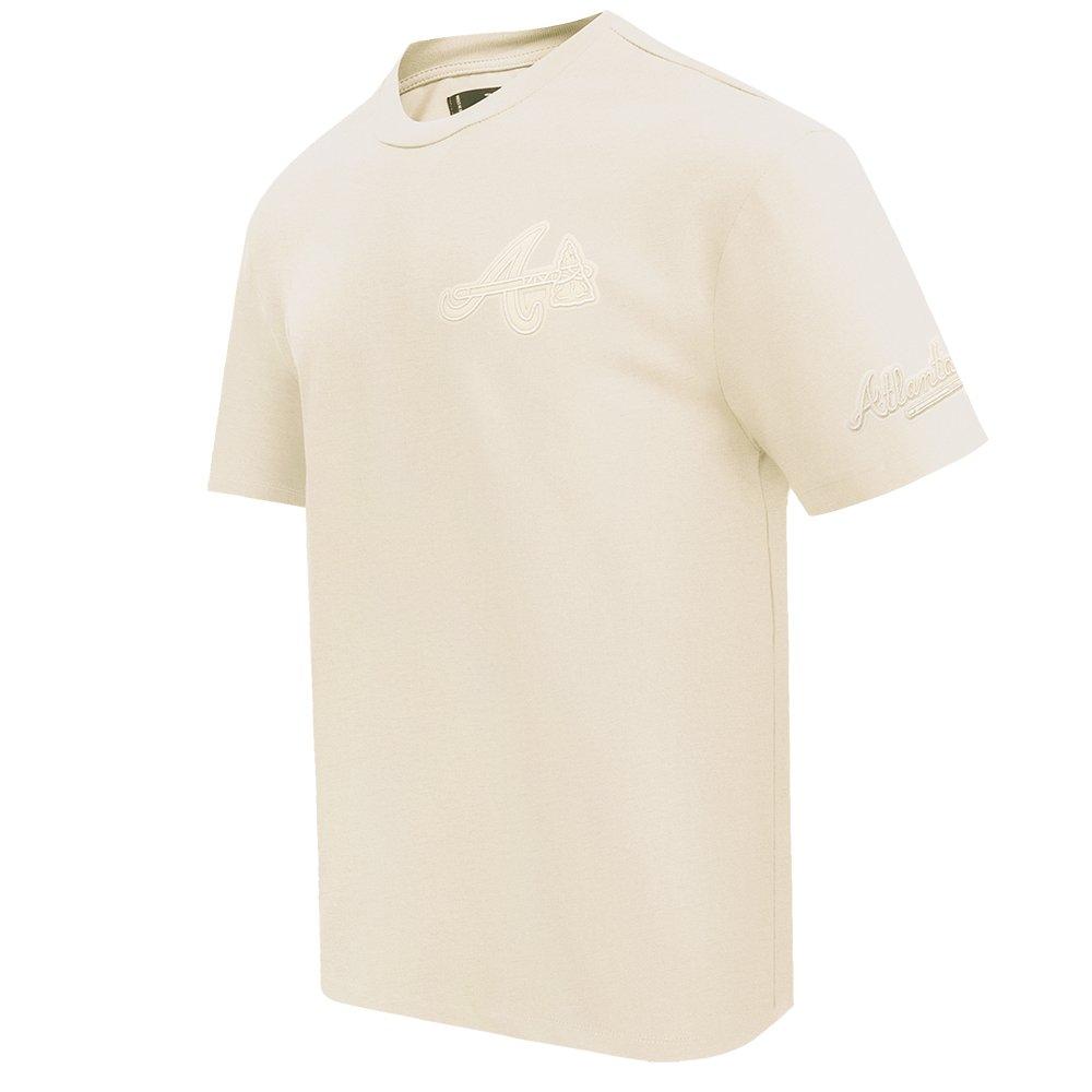 Pro Standard Men's MLB Atlanta Braves Neutral Drop Shoulder Top - CREAM Thumbnail View 3