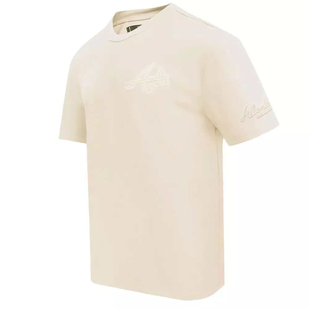 Pro Standard Men's MLB Atlanta Braves Neutral Drop Shoulder Top - CREAM