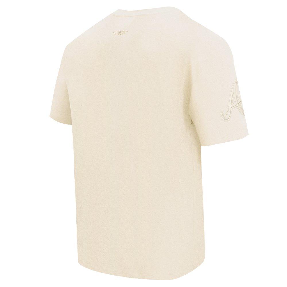 Pro Standard Men's MLB Atlanta Braves Neutral Drop Shoulder Top - CREAM Thumbnail View 4