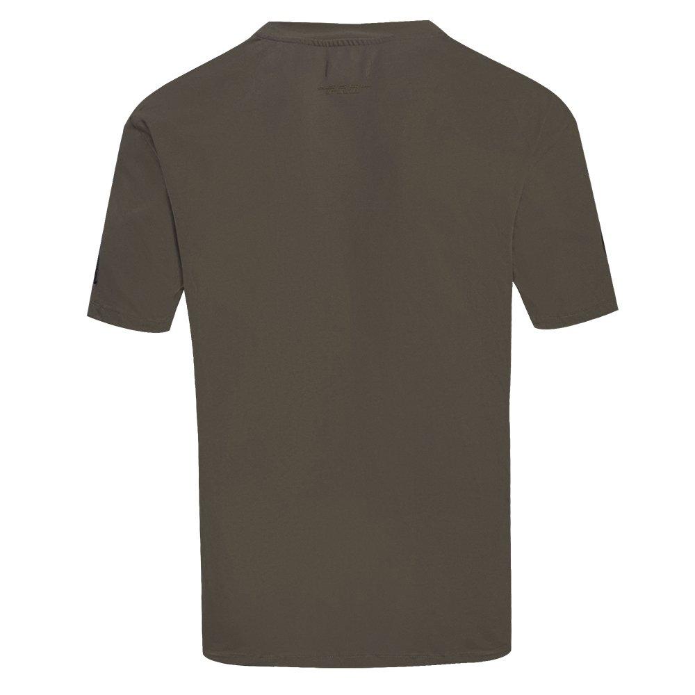 Pro Standard Men's MLB Atlanta Braves Neutral Drop Shoulder Top - DK BROWN Thumbnail View 2