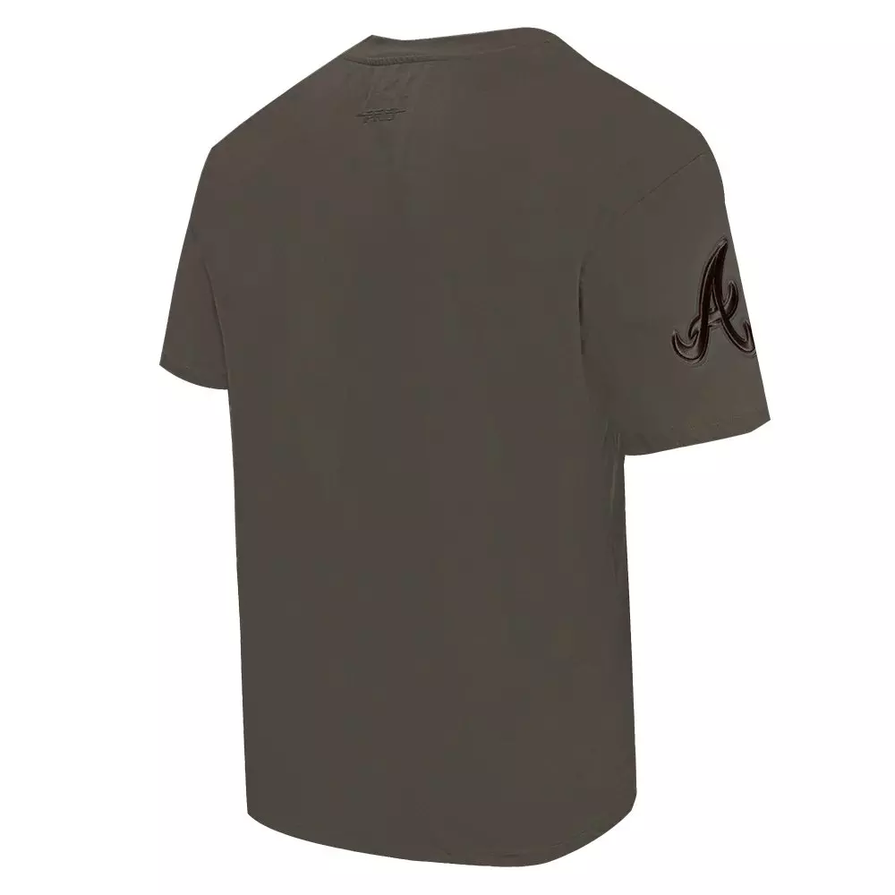 Pro Standard Men's MLB Atlanta Braves Neutral Drop Shoulder Top - DK BROWN
