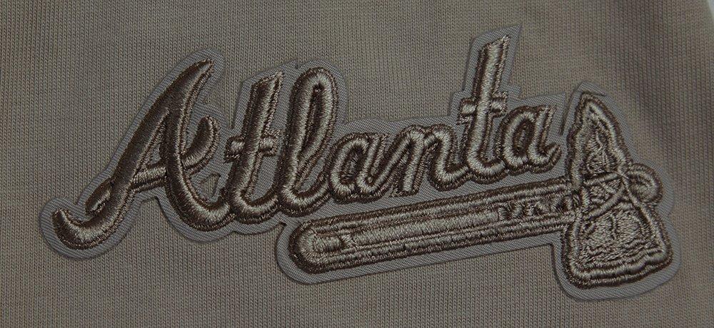 Pro Standard Men's MLB Atlanta Braves Neutral Drop Shoulder Top - DK BROWN Thumbnail View 5