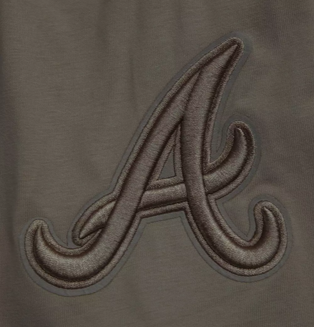 Pro Standard Men's MLB Atlanta Braves Neutral Drop Shoulder Top - DK BROWN