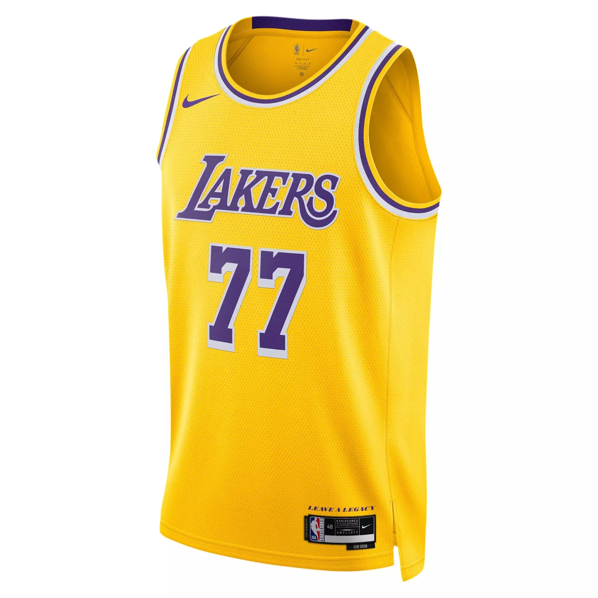 Nike Men's Luka Dončić Los Angeles Lakers Icon Edition 22/23 Dri-FIT NBA Swingman Jersey - Yellow - YELLOW