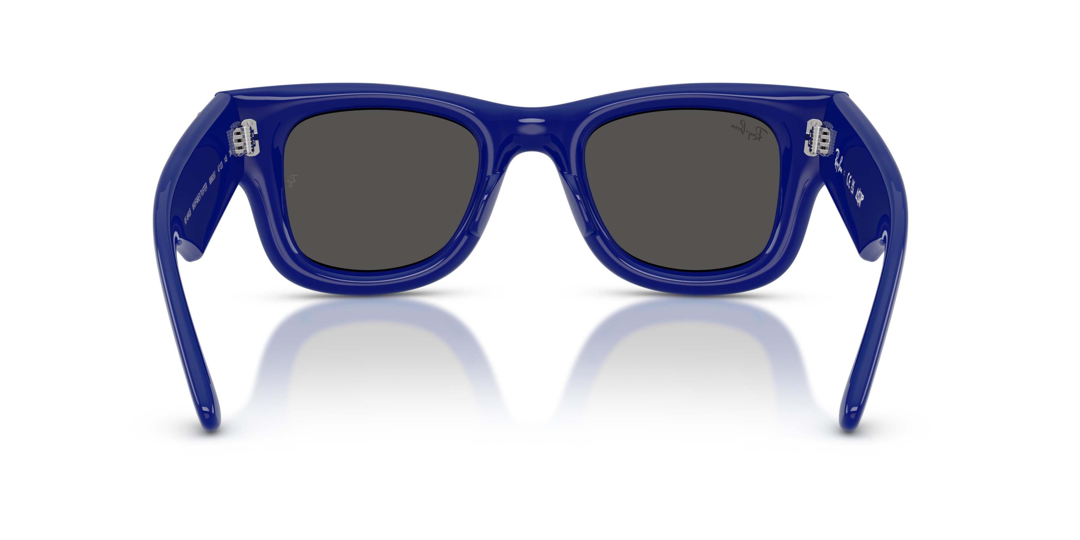 Ray-Ban Wayfarer Puffer Crystal Edition Ultra Black Sunglasses &ndash; Polished Blue & Strass - BLUE/BLACK Thumbnail View 4