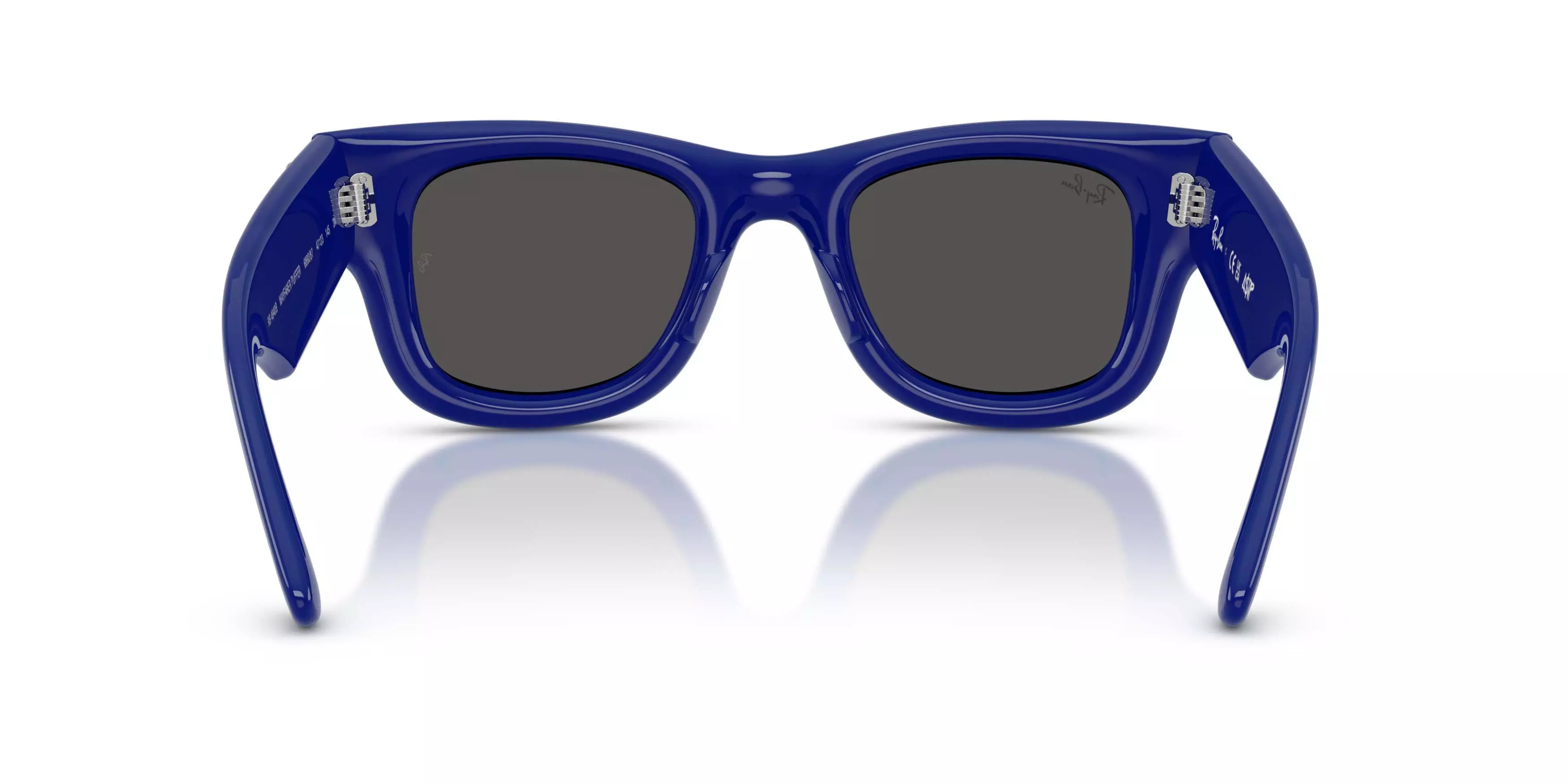 Ray-Ban Wayfarer Puffer Crystal Edition Ultra Black Sunglasses &ndash; Polished Blue & Strass - BLUE/BLACK