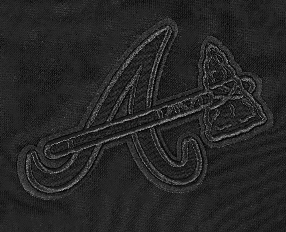 Pro Standard Men's MLB Atlanta Braves Neutral Fleece Short - BLACK Thumbnail View 5