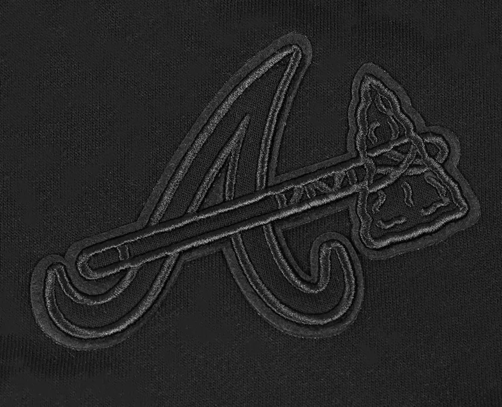 Pro Standard Men's MLB Atlanta Braves Neutral Fleece Short - BLACK