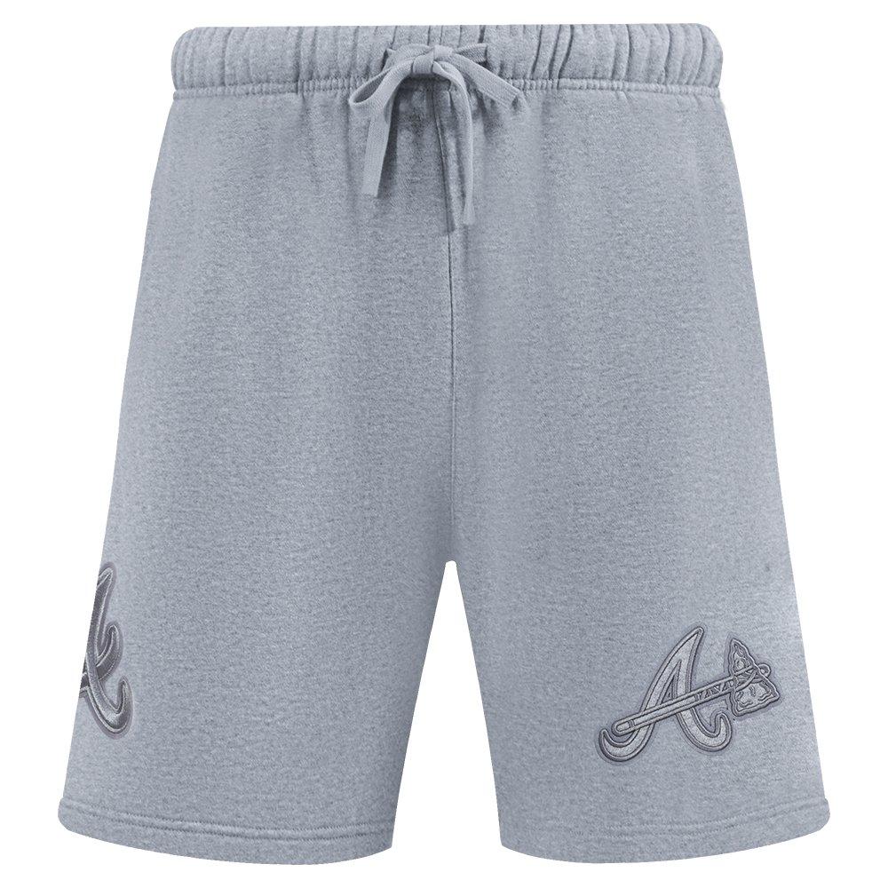 Pro Standard Men's MLB Atlanta Braves Neutral Fleece Short - DK GREY Thumbnail View 1