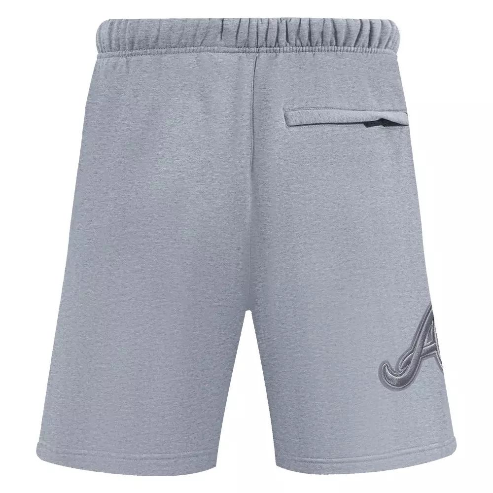 Pro Standard Men's MLB Atlanta Braves Neutral Fleece Short - DK GREY