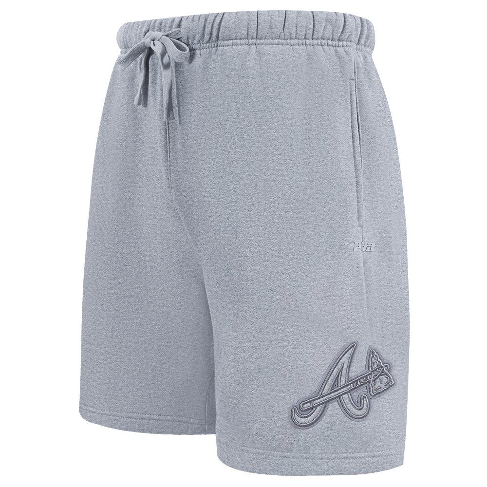 Pro Standard Men's MLB Atlanta Braves Neutral Fleece Short - DK GREY Thumbnail View 3
