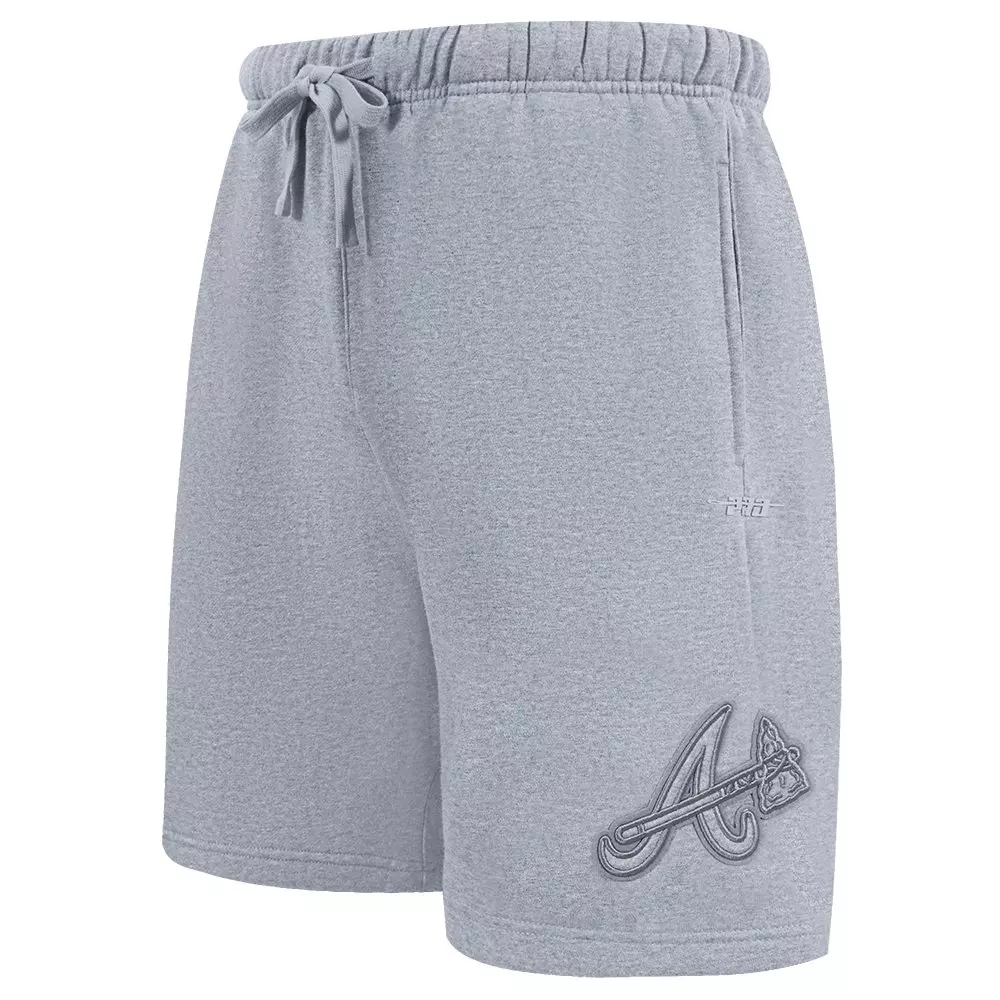 Pro Standard Men's MLB Atlanta Braves Neutral Fleece Short - DK GREY