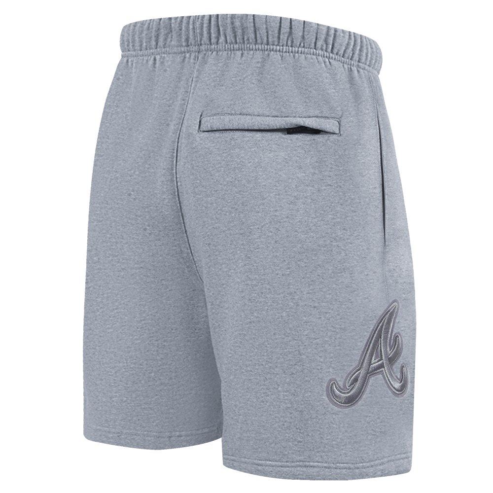 Pro Standard Men's MLB Atlanta Braves Neutral Fleece Short - DK GREY Thumbnail View 4