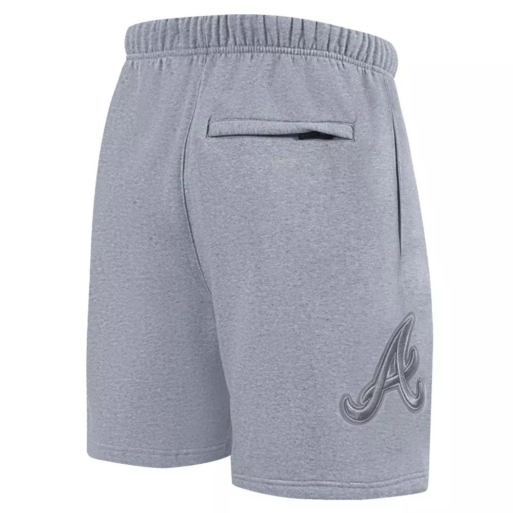 Pro Standard Men's MLB Atlanta Braves Neutral Fleece Short - DK GREY