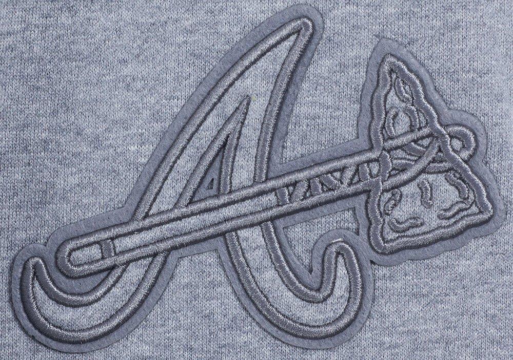 Pro Standard Men's MLB Atlanta Braves Neutral Fleece Short - DK GREY Thumbnail View 5