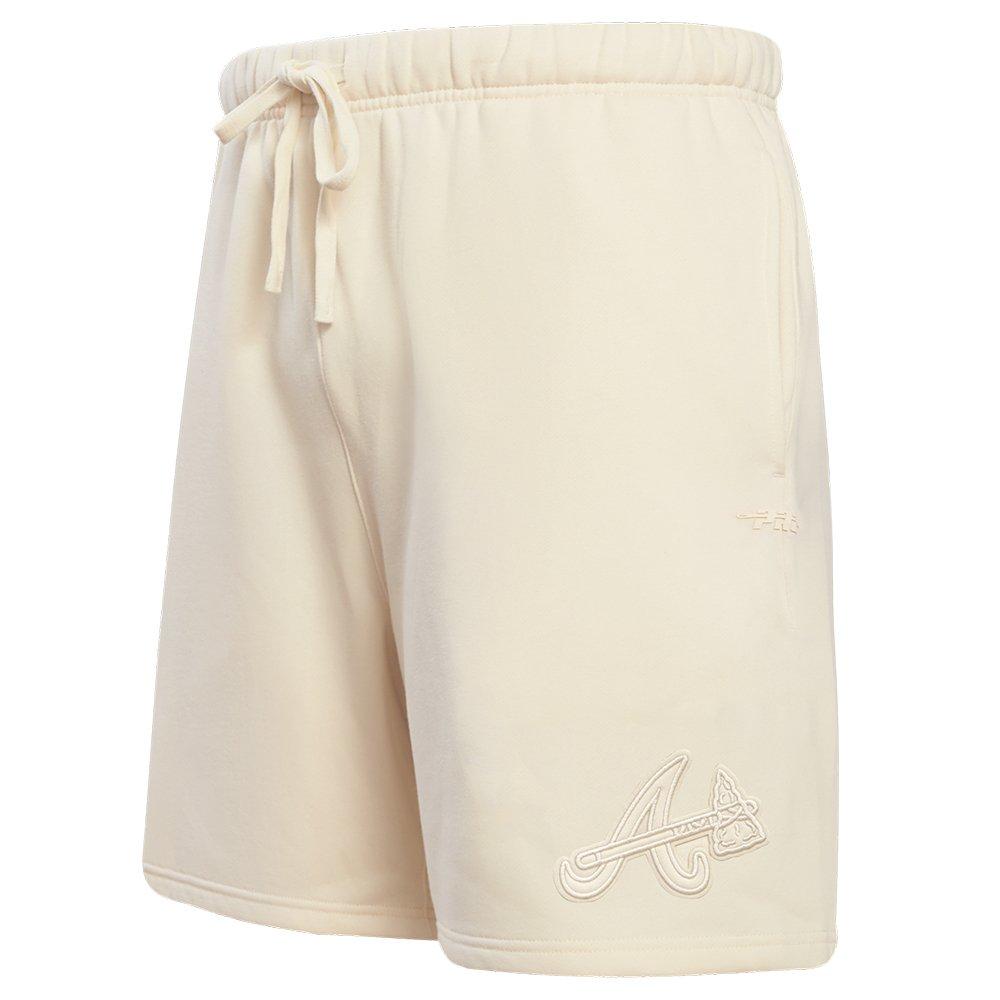 Pro Standard Men's MLB Atlanta Braves Neutral Fleece Short - CREAM Thumbnail View 3