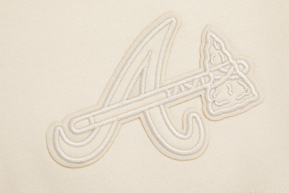 Pro Standard Men's MLB Atlanta Braves Neutral Fleece Short - CREAM Thumbnail View 5