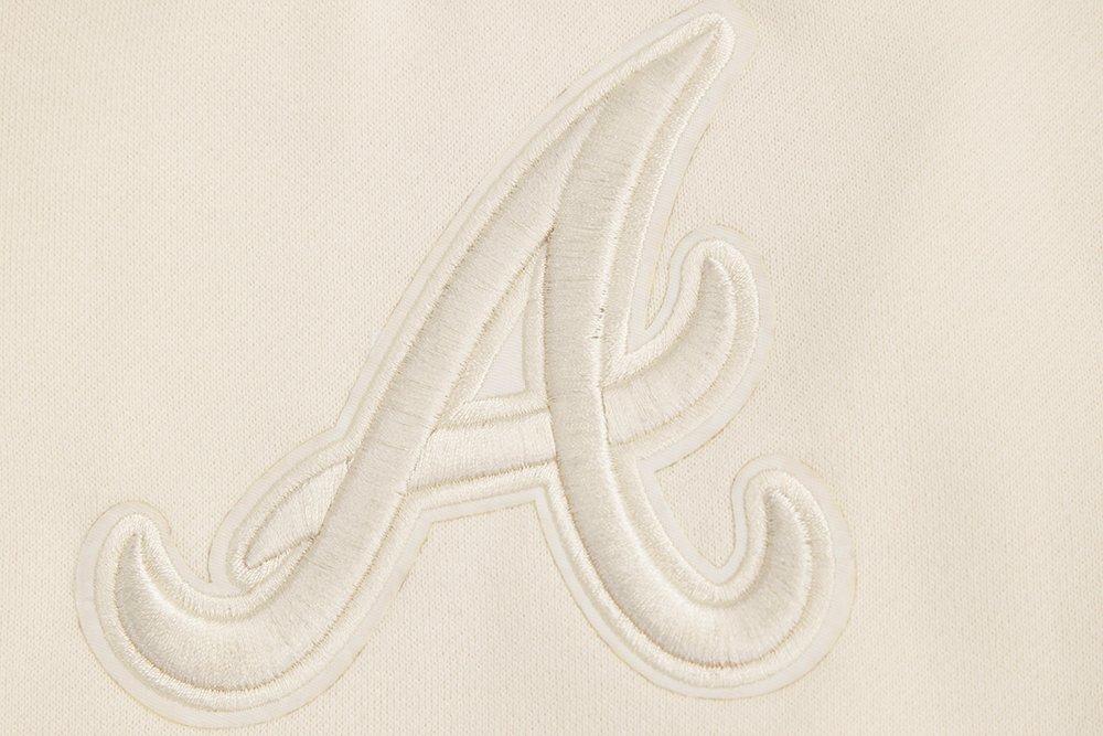 Pro Standard Men's MLB Atlanta Braves Neutral Fleece Short - CREAM Thumbnail View 6
