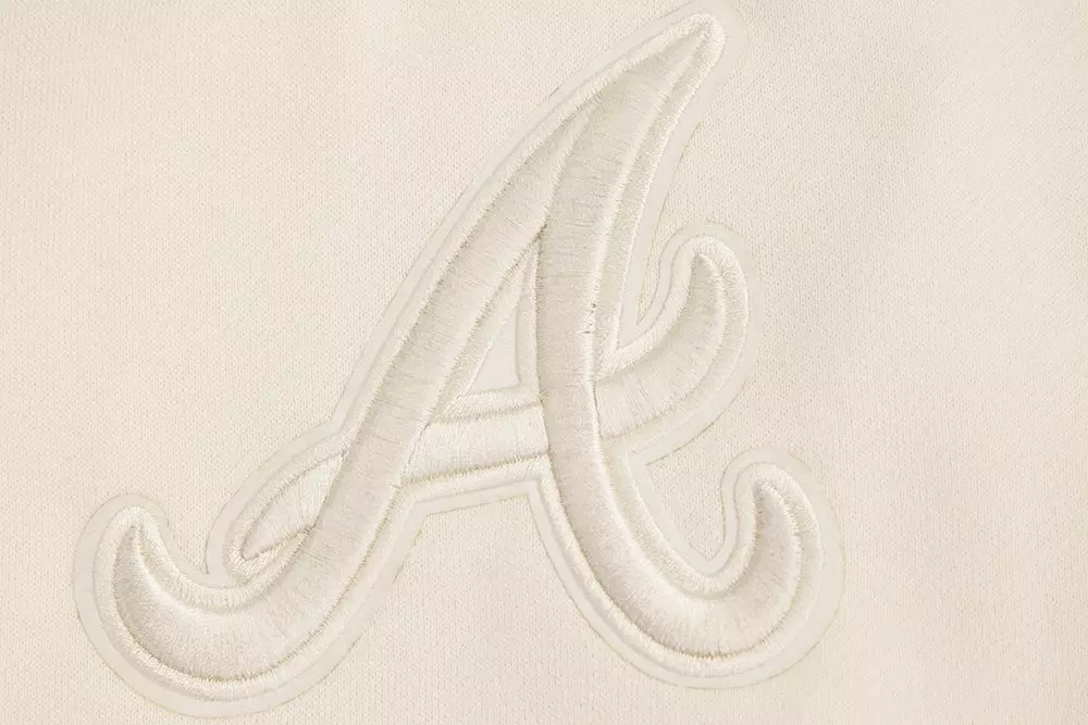 Pro Standard Men's MLB Atlanta Braves Neutral Fleece Short - CREAM